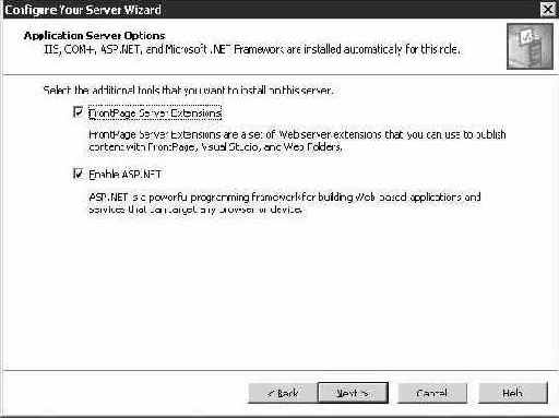Включение поддержки ASP.NET